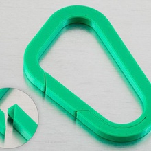 asymétrique mousqueton bijoux de porte-clés animal compagnie lien connecteur 3d print model - Mito3D