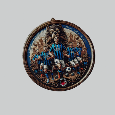 atalanta football medallion art soccer locket pendant arsenal aston villa barcelona 3d print model - Mito3D