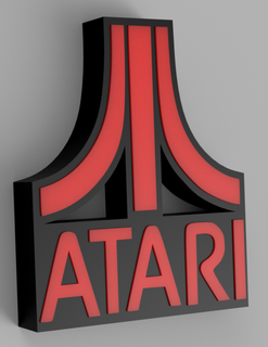 Atari 3d Logo Konsole Video Spiel retro 3d print model - Mito3D