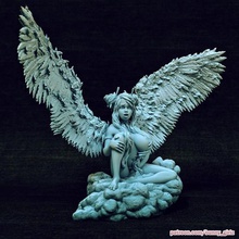 athalia ángel de la nube art niña mujer sexy alas figura estatuilla señora erótica zbrush en escultura 3d print model - Mito3D