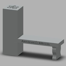 atheist bench architecture court monument buildings structures 3d print model - Mito3D