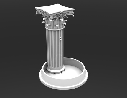 athena cat fountain Home pet 3d-printed greek design ancient decor corinthian top water feature elegant unique accessory athena's health fresh easy to clean sturdy construction durable materials indoor home 3d print model - Mito3D