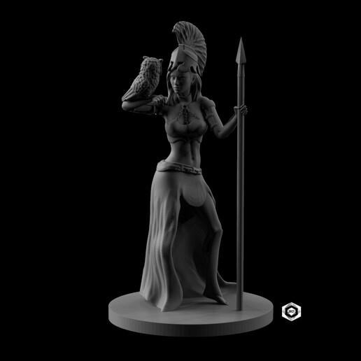 Athéna grec mythologie amythologie sculpture 3D print model - Mito3D