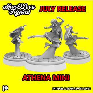 athena mini games tabletops miniatures stl resin printer female 3d print model - Mito3D