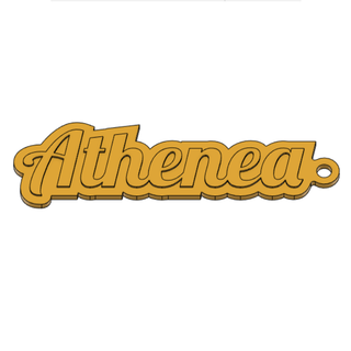 athenea keychain name 3d print model - Mito3D