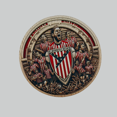 athletic bilbao football medallion art soccer locket pendant arsenal aston villa atalanta barcelona 3d print model - Mito3D