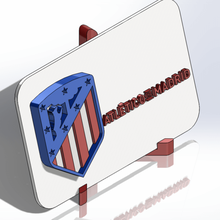atl madrid escudo placa a arte futebol 3d print model - Mito3D