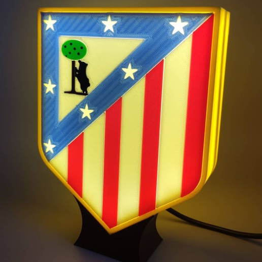 atl tico Madrid cappotto braccia lampada Atletico calcio atletico notte comodino tavolo illuminazione 3D print model - Mito3D