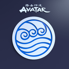 atla water tribe drink coaster avatar the last airbender aang korra elements four nations 3d print model - Mito3D