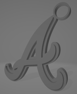 atlanta braves keychain 3d print model - Mito3D