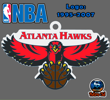 atlanta hawks logo keychain 1995-2007 Jewelry nba basketball eagle ball claws fans design details 3d printing stl collection gift sport majestic 3d print model - Mito3D