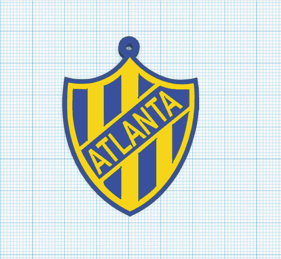 Atlanta anahtarlık çeşitli kalkan Futbol kulüp 3D print model - Mito3D