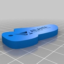 atlanta track club keychain jewelry keychains 3d print model - Mito3D
