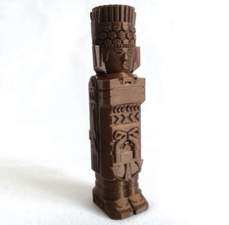 atlante tula - mexico ancient aztec column historical mayan mexican warrior prehispanic mesoamerica miniworld carved caryatid toltec precolumbian miniworld3d ancientruins atlantean 3d print model - Mito3D
