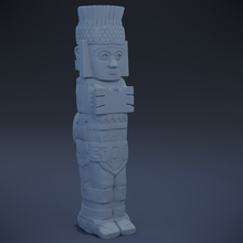 atlantean figure aztec toltec ancient maya temple ruin tomb indian mexico archaeology mexican monument statue mayan inca column olmec decoration art sculptures atlant 3d print model - Mito3D