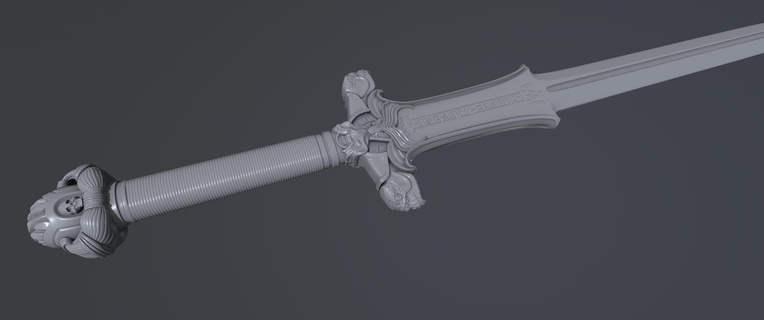 atlantino espada Conan fantasia bárbaro Arnold Schwarzenegger destruidor 3d print model - Mito3D