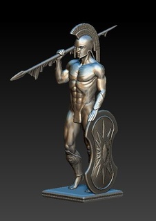 atlantean guerriero antico monumento arte scultura atlantis fantasia sculture 3d print model - Mito3D