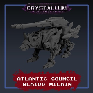 Atlantik konsey Kurt yürüteç minyatür savaş oyunları kristal 15mm 6mm Mecha tanklar askeri indie oyun Battletech mechwarrior sci fi Bilim kurgu 3d print model - Mito3D