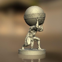 atlas art la mitología griega escultura de titan cuerpo sculp mundo 3d print model - Mito3D
