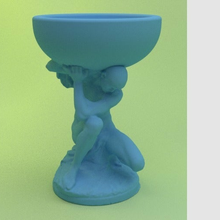 atlas atlante bowl god greece sculpture sculptures 3d print model - Mito3D