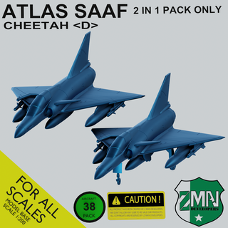 Atlas çita 2 1 serap uçak jet dövüşçü reçine 200 sla fdm 3d print model - Mito3D