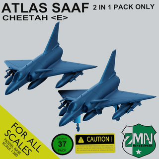atlas cheetah e 2 1 mirage aircraft jet fighter airplane resin 200 sla fdm 3d print model - Mito3D