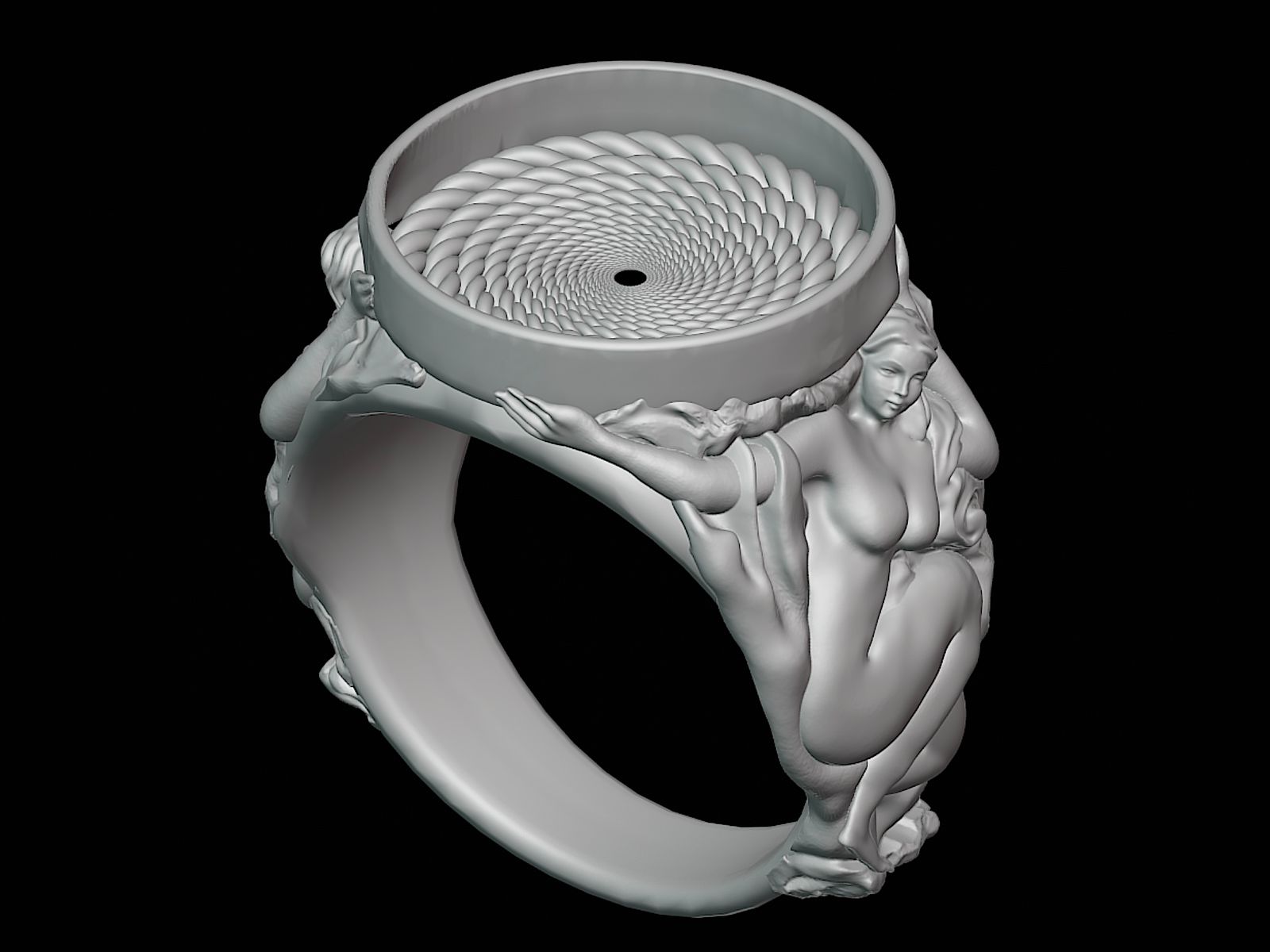 atlas ring woman jewelry rings rare uncommon rome greek women's men women cute jewelry exotic beautiful gold silver stl design 3D print model - Mito3D