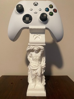 atlante statua xbox controller titolare supporto 3d print model - Mito3D