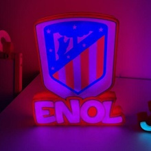 Atlético Madrid enol LED lámpara 3d print model - Mito3D