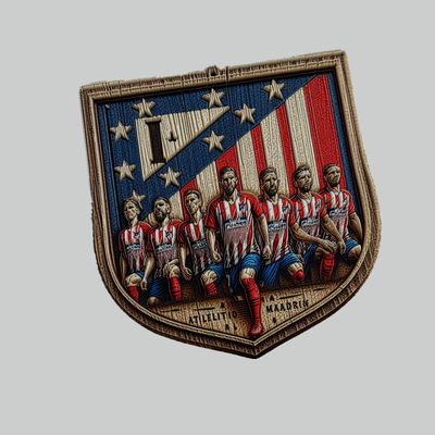 atlético madri futebol medalhão arte pingente arsenal aston villa atalanta barcelona 3d print model - Mito3D