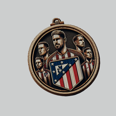 atletico madrid football medallion art soccer locket pendant arsenal aston villa atalanta barcelona 3d print model - Mito3D