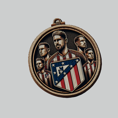 atlético madri futebol medalhão arte pingente arsenal aston villa atalanta barcelona 3d print model - Mito3D