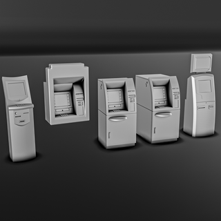 atm diorama pack city street cash town infrastructure 3d print model - Mito3D