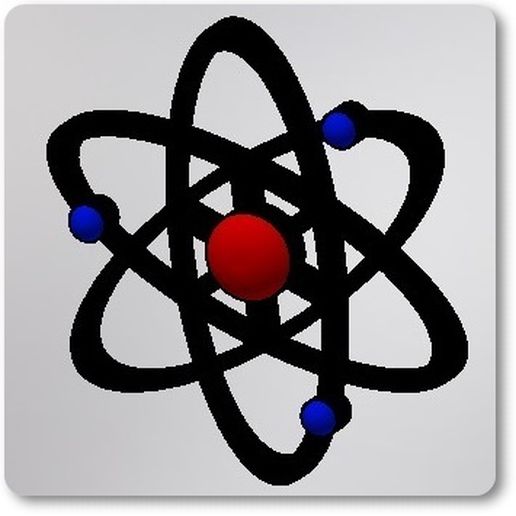 átomo llavero Moda llave anillo física química 3D print model - Mito3D
