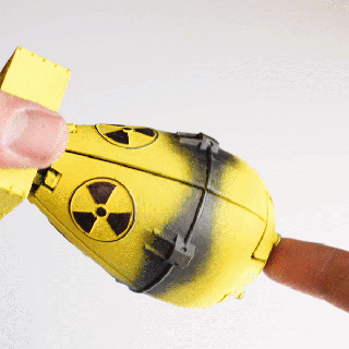 atomar Bombe Spielzeug Zubehörteil cool explosiv Spaß Spiele Kinder gerändelt Rakete Modell Stütze Spielzeuge 3d print model - Mito3D