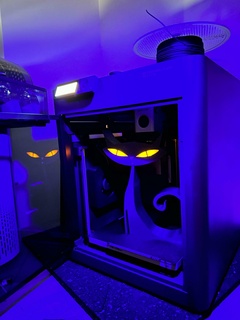atomico gatto lampada Halloween guidato fantasma flessibile 3d print model - Mito3D