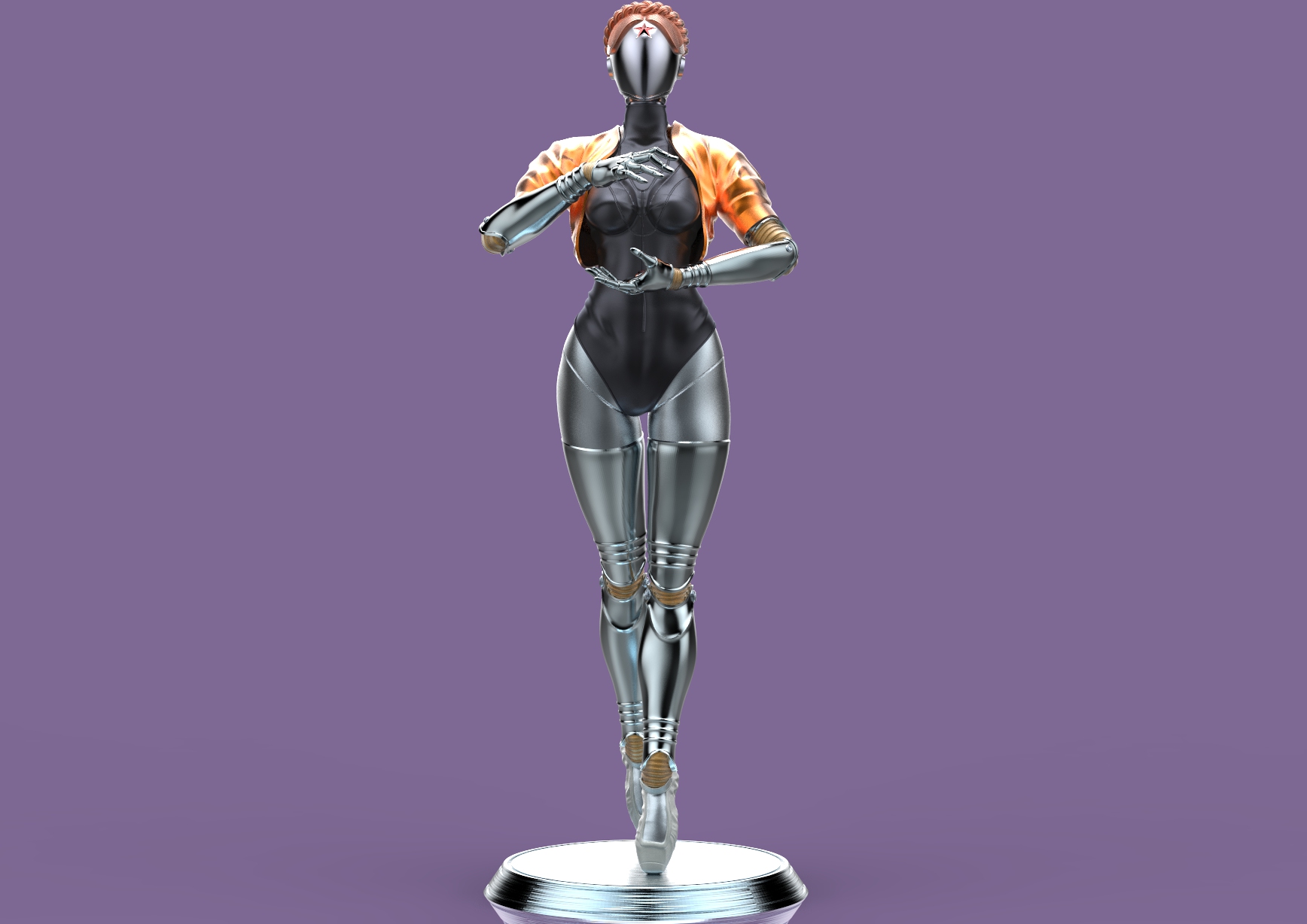 atomique heart twins robot Danseur femme fille cœur femmes sculpture art Jeu sexi jumeaux urss chaud cosplay poisson monde 3D print model - Mito3D