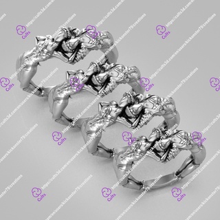 atomico cuore anelli gioielleria squillare oro argento 3dmodel 3dprinting rinoceronte zbrush 3d print model - Mito3D