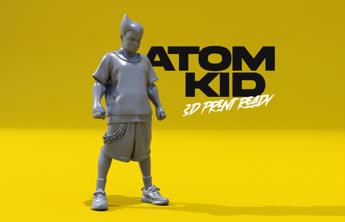 chico atomo hombre personas acción personaje humano figura escultura miniatura casco cosplay Astro Boy dibujos animados miniaturas figuritas 3d print model - Mito3D
