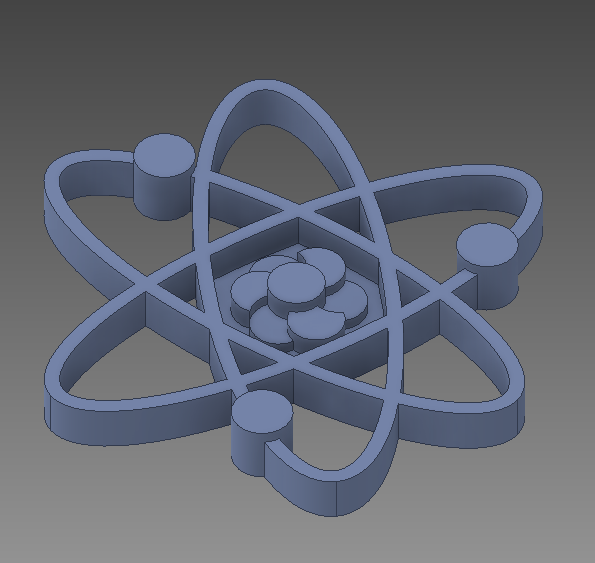 átomo Schlüsselring Schlüsselbund Atom Wissenschaft 3d 3D print model - Mito3D