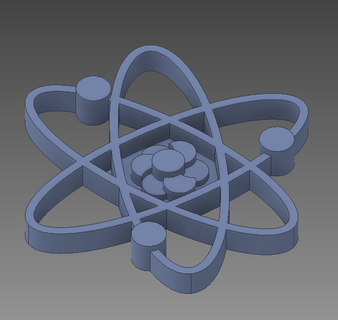 átomo Schlüsselring Schlüsselbund Atom Schlüsselbund Wissenschaft Atom 3d 3d print model - Mito3D
