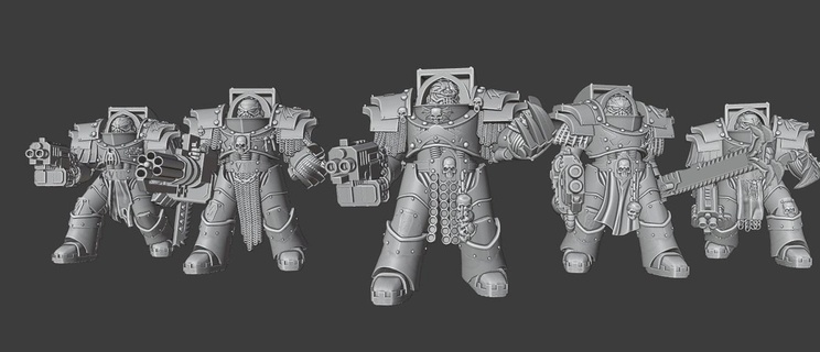 atramentor signori notte warhammer 40000 spacedmarine spazio soldati primaris catafratto 3d print model - Mito3D