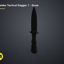 atréides tactique dague 1 dune outil couteau dessert sci 2021 lame fantaisie film arme ver sable épée soldats 3d print model - Mito3D
