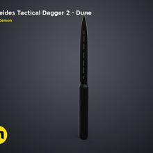 atreides tactical dagger 2 - dune tool knife dessert sci-fi 2021 blade fantasy movie weapon sandworm sword soldiers 3d print model - Mito3D