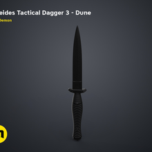 atreides tactical dagger 3 - dune tool knife dessert sci-fi 2021 blade fantasy movie weapon sandworm sword soldiers 3d print model - Mito3D