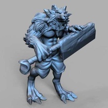 atroce game beast monster suitcase den fur furry mmorpg games videogames jannie dnd d&d tabletop miniature sculpture figure figurine wolf 3d print model - Mito3D