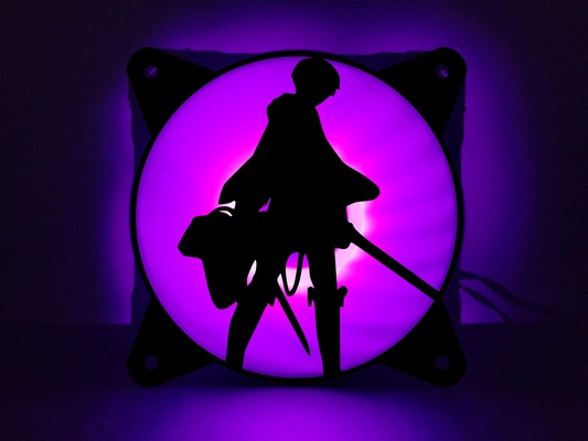 ataque on titán levi ackerman ventilador cubierta carcasa funda herramientas aot anime parrilla sudario 3d print model - Mito3D