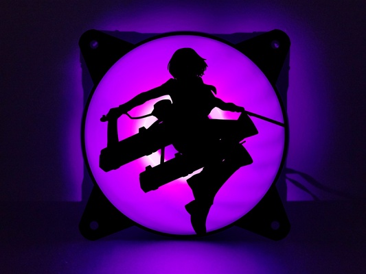 ataque on titán mikasa ackerman ventilador cubierta carcasa funda herramientas aot anime parrilla sudario 3d print model - Mito3D