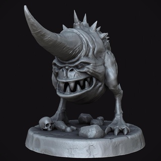 attack squig miniature ork orc figurine war 40k wh40k warhammer wargaming tabletop skull fantasy creature monster d&d 3d print model - Mito3D