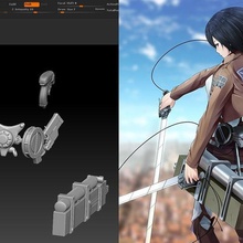 attack titan gear cosplay gadget weapon sword attackontitan eren mikasa 3d print model - Mito3D